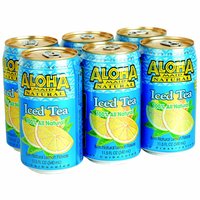 Aloha Maid Iced Tea, Lemon, Cans (Pack of 6), 69 Ounce