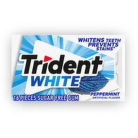 Trident White Peppermint Sugar Free Gum, 0.8 Ounce