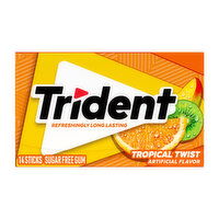 Trident Tropical Twist Sugar Free Gum, 14 Each