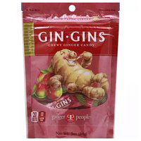 Ginger People Gin-Gin Chewy Ginger Candy, Spicy Apple, 3 Ounce