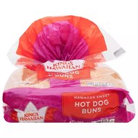 King's Hawaiian Sweet Top-Sliced Hot Dog Buns, 12 Ounce