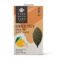 Yamamotoyama Green Tea Ginger Yuzu, 18 Each