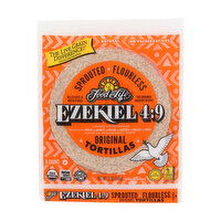 Food For Life Ezekiel 4:9 Sprouted Flourless Original Tortillas, 6 count, 12 Ounce