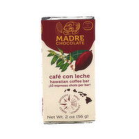 Madre Cafe Con Leche Chocolate Bar, 2 Ounce