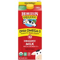 Horizon Organic Whole Milk, DHA, 64 Ounce