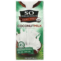 So Delicious Organic Coconut Milk, Unsweetened, 32 Ounce