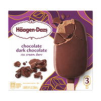 Haagen-Dazs Bars, Dark Chocolate, 3 Each