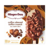 Haagen-Dazs Bars, Coffee Almond Crunch, 3 Each