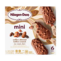 Haagen-Dazs Mini Ice Cream Bars, Coffee Almond Crunch, 6 Each