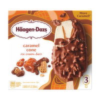 Haagen-Dazs Ice Cream Bars, Caramel Cone (Pack of 3), 3 Each