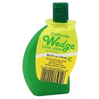 Plastic Wedge Lime Juice, 4 Ounce