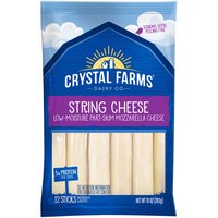 Crystal Farms Mozzarella String Cheese, 10 Ounce