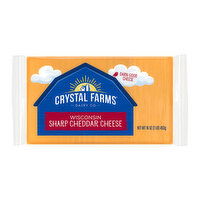 Crystal Farms Wisconsin Sharp Cheddar Cheese, Chunk, 16 Ounce