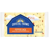 Crystal Farms Pepper Jack Cheese, Chunk, 16 Ounce