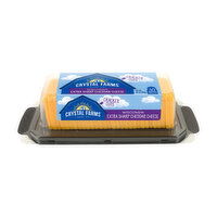 Crystal Farms Cracker Cuts Wisconsin Cheese Slices, Extra Sharp Cheddar, 10 Ounce