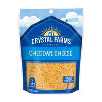 Crystal Farms Finely Shredded Cheddar Cheese, 8 Ounce