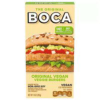 Boca Veggie Protein, Vegan Burgers, 10 Ounce