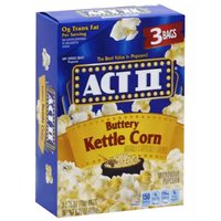 Act II Microwave Popcorn, Buttery Kettle Corn, 8.25 Ounce