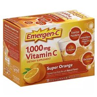 Emergen-C Vitamin C, Super Orange, 30 Each