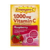 Emergen-C Vitamin C 1000mg Powder, Raspberry Flavor, Single Packet, 1 Each