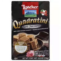 Loacker Quadratini Wafer Cookies, Dark Chocolate, 8.82 Ounce