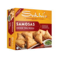 Sukhi's Chicken Tikka Masala Samosas with Cilantro Chutney, 10 Ounce