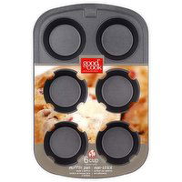 GoodCook Non-Stick Muffin Pan, 6 Cup, 6 Each