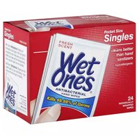 Wet Ones Antibacterial Hand Wipes, 24 Each