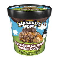 Ben & Jerry's Topped Chocolate Caramel Cookie Dough, 15.2 Ounce