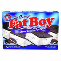 FatBoy Cookies 'N Cream Ice Cream Sandwiches, 6 Each