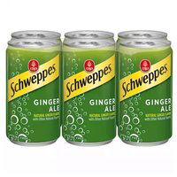 Schweppes Mini Ginger Ale, Can (Pack of 6), 45 Ounce