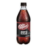 Dr Pepper Zero Sugar Soda, 20 Ounce