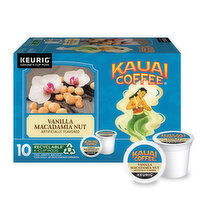 Kauai Coffee Vanilla Macadamia Nut Coffee Pods, 10 Each