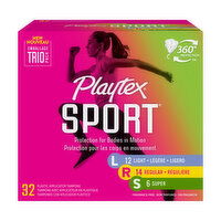 Playtex Sport Plastic Tampons Unscented Multi-Pack, 32 Each