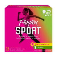 Playtex Sport Plastic Tampons Unscented Multi-Pack, 32 Each