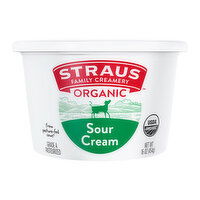 Straus Sour Cream, 16 Ounce