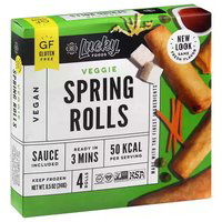 Lucky Spring Rolls, Veggie, 8.5 Ounce