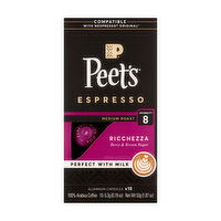 Peet's Medium Roast Ricchezza Espresso Coffee Capsules, 10 Each