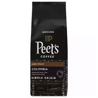 Peets Dark Roast Colombia Coffee, Ground, 10.5 Ounce