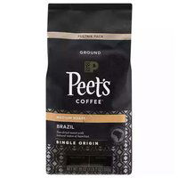 Peet's Single Origin Brazil Medium Roast Coffee, Ground, 18 Ounce