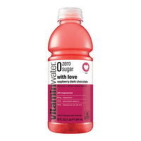 Glaceau Vitaminwater Zero Sugar Raspberry Dark Chocolate Nutrient Enhanced, 20 Ounce