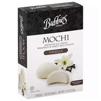 Bubbies Premium Mochi Ice Cream, Vanilla, 6 Each