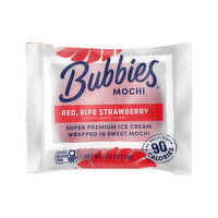 Bubbies Mochi Strawberry Ice Cream, 1.25 Ounce