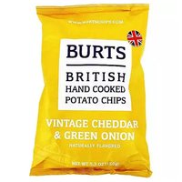 Burts British Potato Chips, Mature Cheddar & Green Onion, 5.3 Ounce
