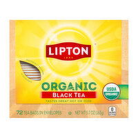 Lipton Organic Black Tea Bags, 72 Each