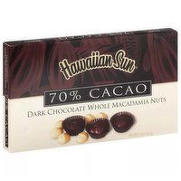 Hawaiian Sun Macadamia Nuts, 70% Cacao Dark Chocolate, 5 Ounce