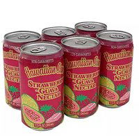 Hawaiian Sun Strawberry Guava Nectar, Cans (Pack of 6), 69 Ounce