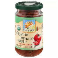 Bionaturae Organic Tomato Paste, No Salt Added, 7 Ounce