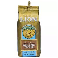 Hawaiian Lion 24k Gold Roast 100% Kona Whole Bean Coffee, 7 Ounce