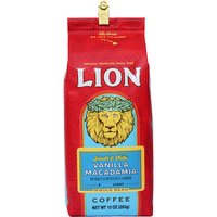 Lion Coffee Vanilla Macadamia Roast, Whole Bean, 10 Ounce